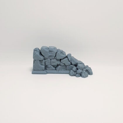 crumbled stone wall section