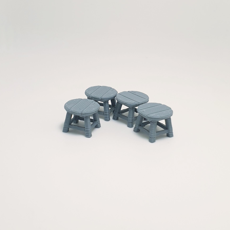 Old Brewery Round Timber Stools - Image 3