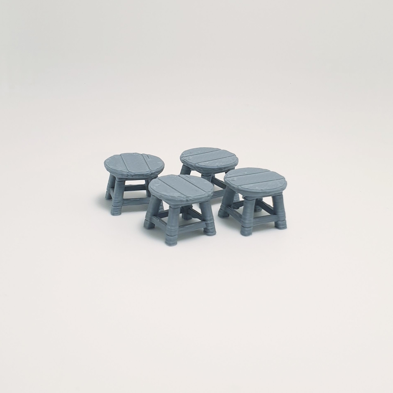 Old Brewery Round Timber Stools