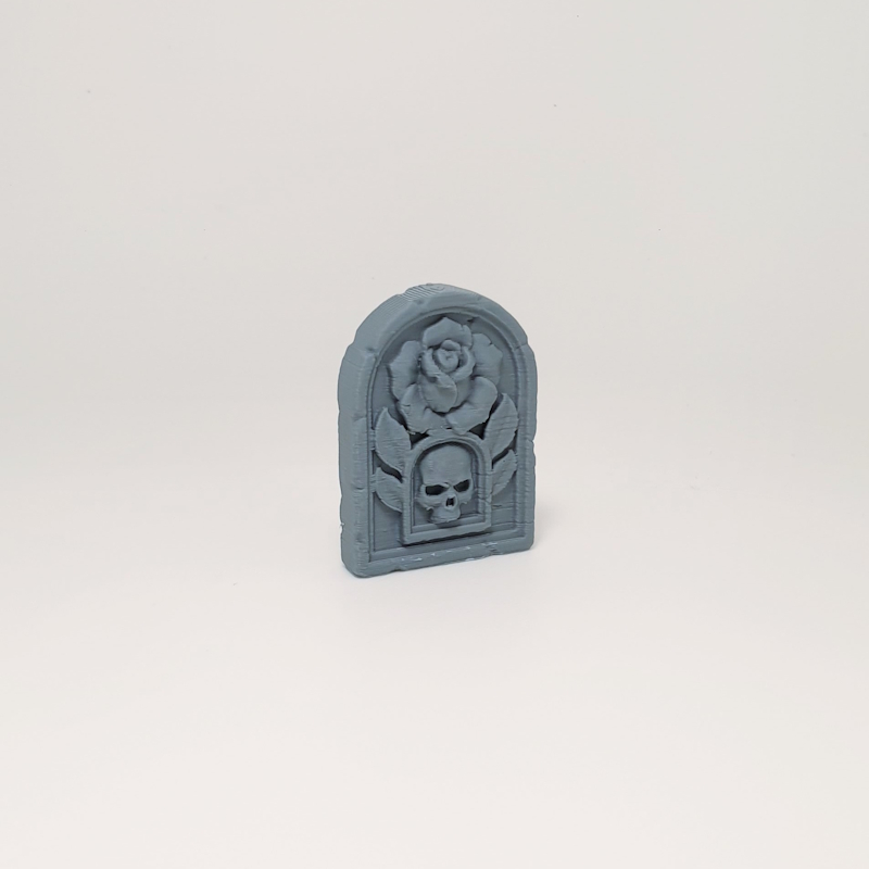 Blooming Rose & Skull Headstone - Image 5