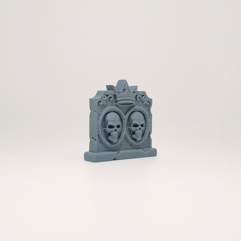 Crowned Dual Skull Headstone - Image 5