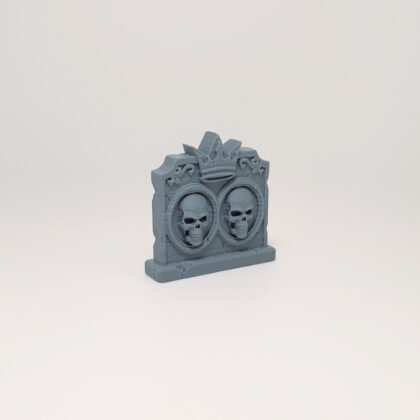 Crowned Dual Skull Headstone