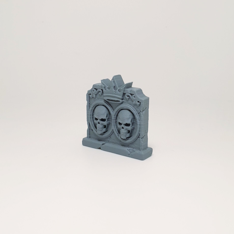 Crowned Dual Skull Headstone - Image 4