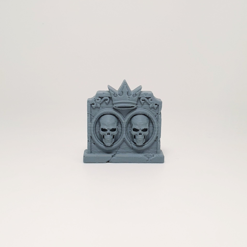 Crowned Dual Skull Headstone - Image 3