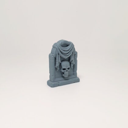 Draped Cloth Skull Headstone