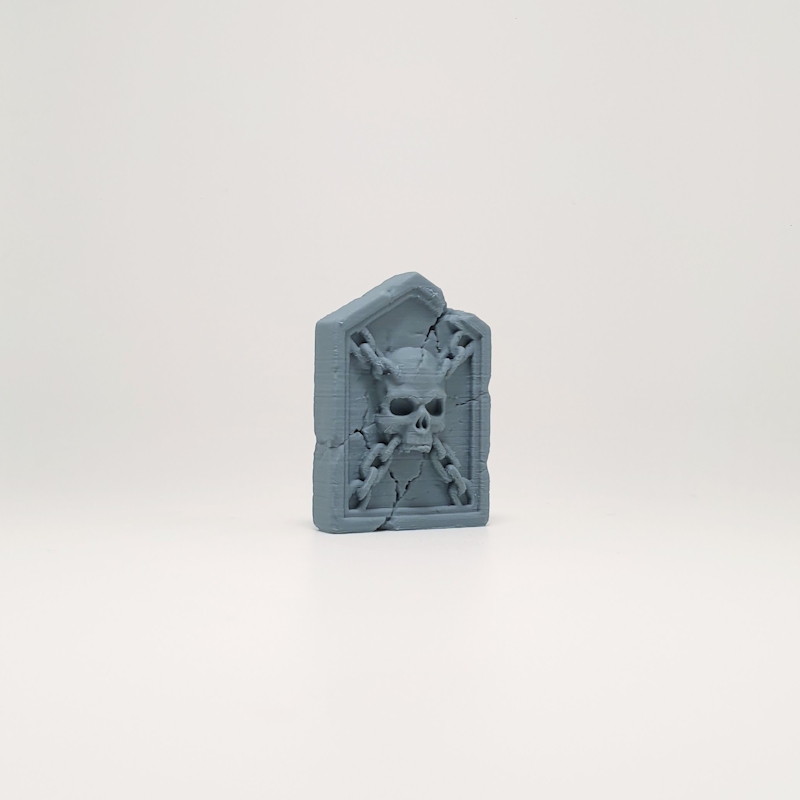 Iron-Chained Skull Headstone - Image 5