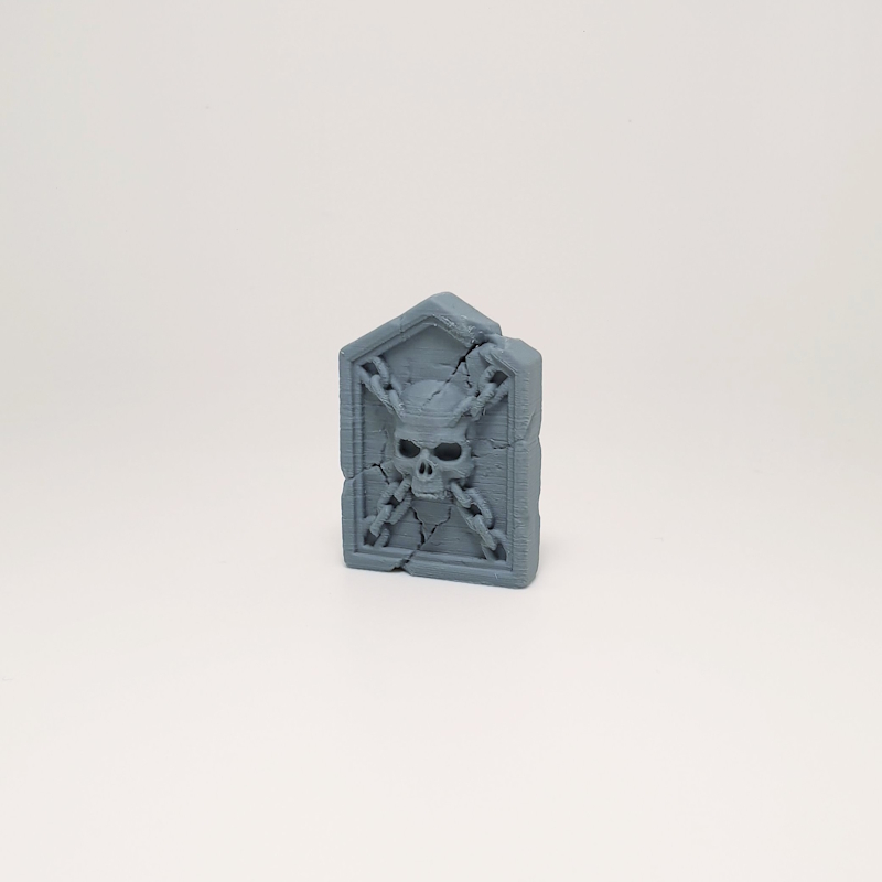 Iron-Chained Skull Headstone - Image 4