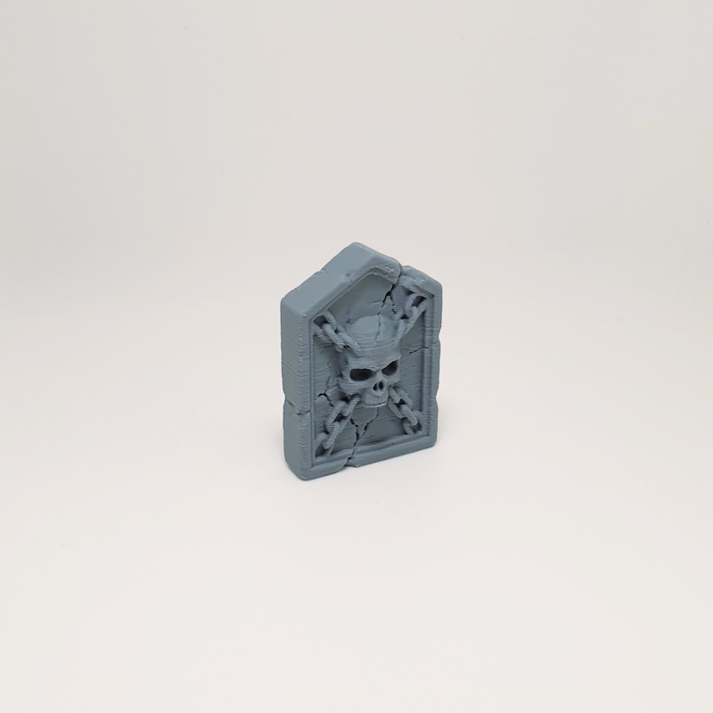 Iron-Chained Skull Headstone - Image 2