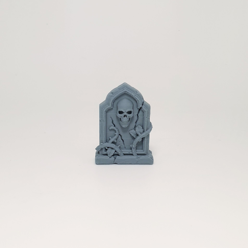 Overgrown Vine Skull Headstone - Image 3