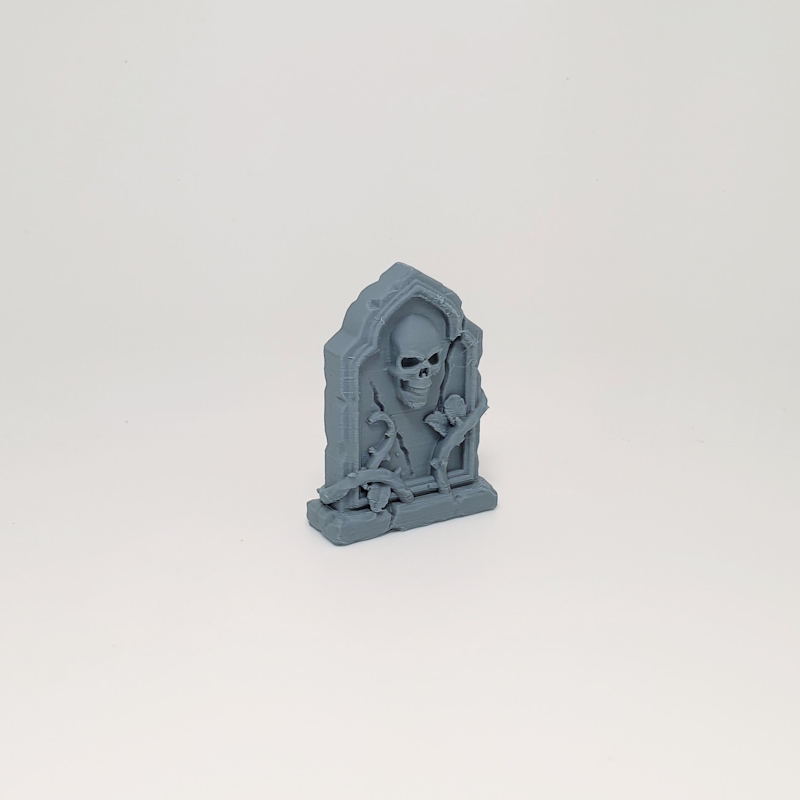 Overgrown Vine Skull Headstone