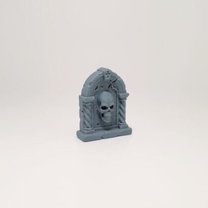 Pillared Arch Skull Headstone