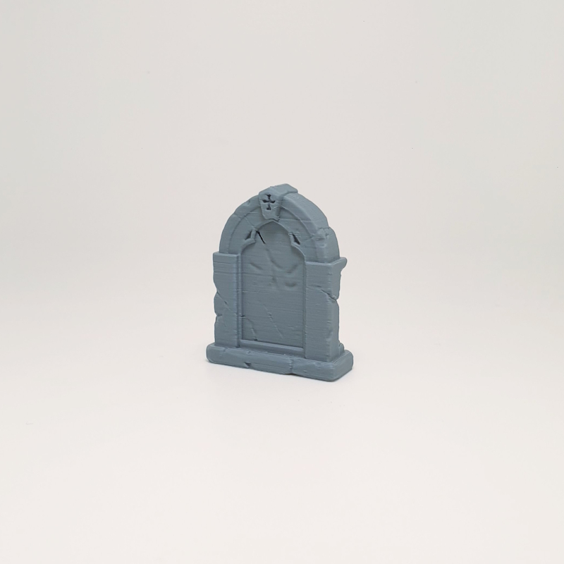 Pillared Arch Skull Headstone - Image 4