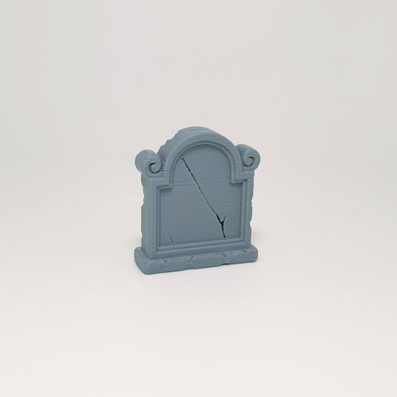 Scroll-Flanked Skull Headstone - Image 6