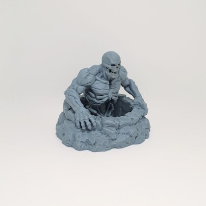 Skeletal Horror Emerging from a Well