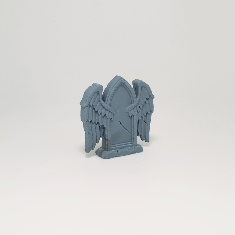 Winged Skull Arched Headstone - Image 6
