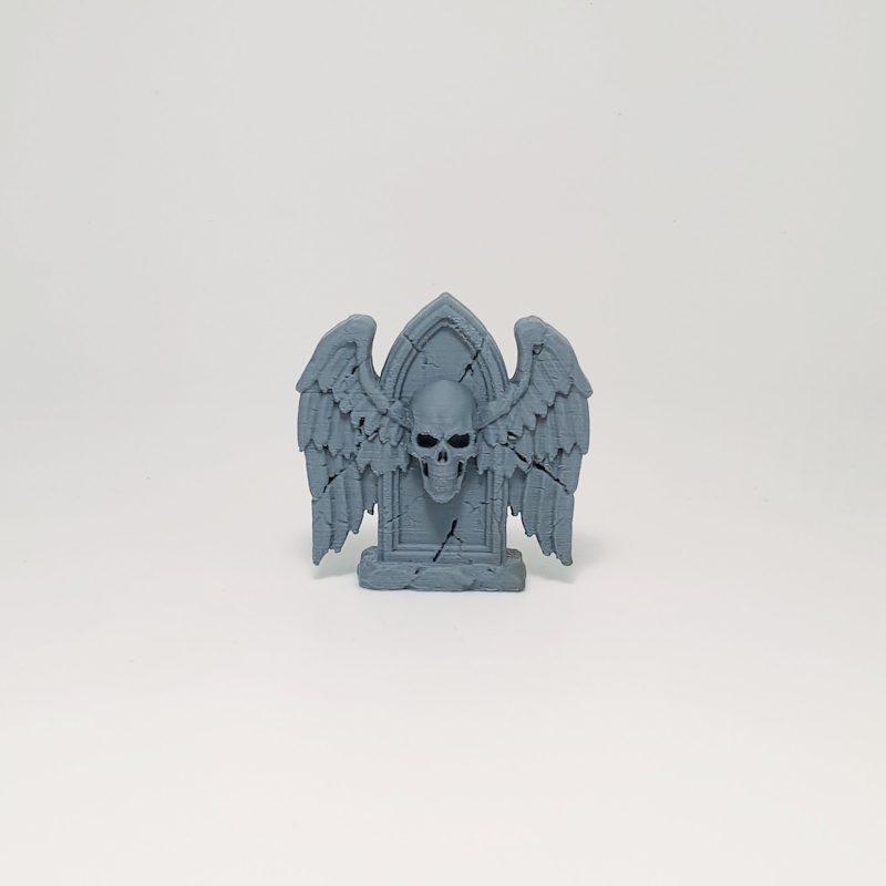 Winged Skull Arched Headstone - Image 3
