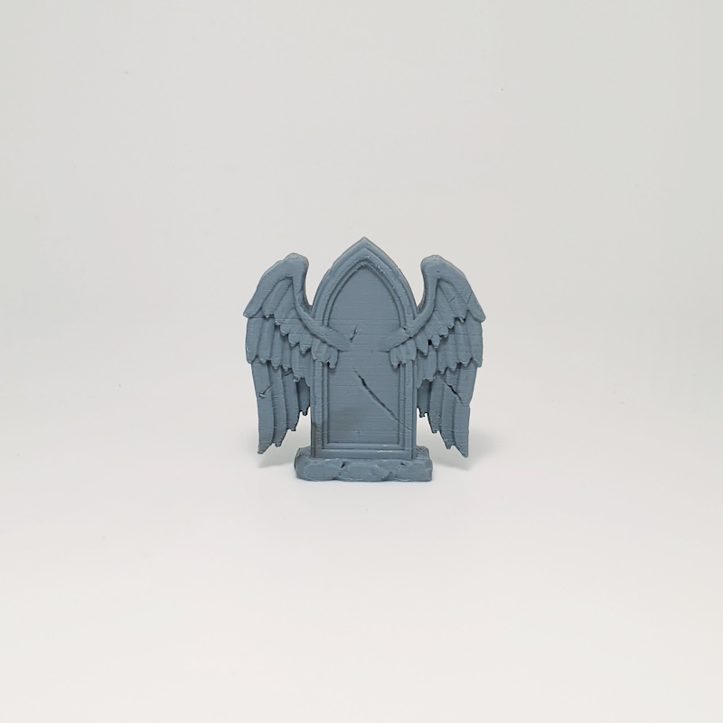 Winged Skull Arched Headstone - Image 5