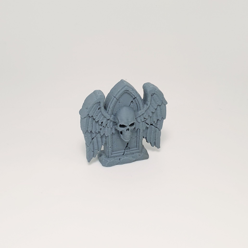 Winged Skull Arched Headstone - Image 2